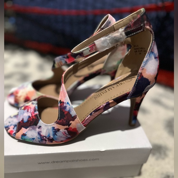 DREAM PAIRS NILE Fashion Stilettos Open Toe Pump Heel Sandals size 7 new - Picture 3 of 3